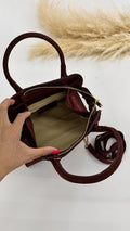 MINI BAULETTO SCAMOSCIATO BORDEAUX