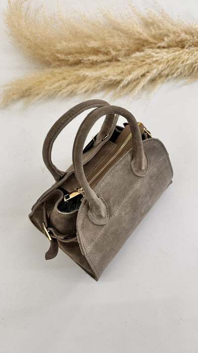 MINI BAULETTO SCAMOSCIATO BEIGE