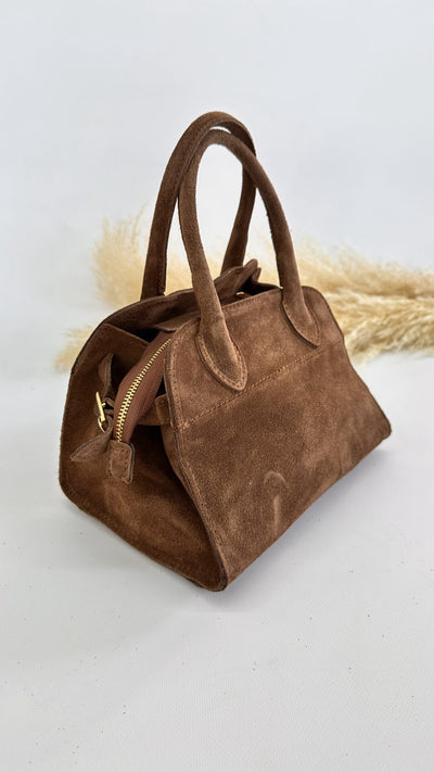 MINI BAULETTO SCAMOSCIATO CAMEL