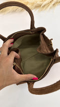 MINI BAULETTO SCAMOSCIATO CAMEL