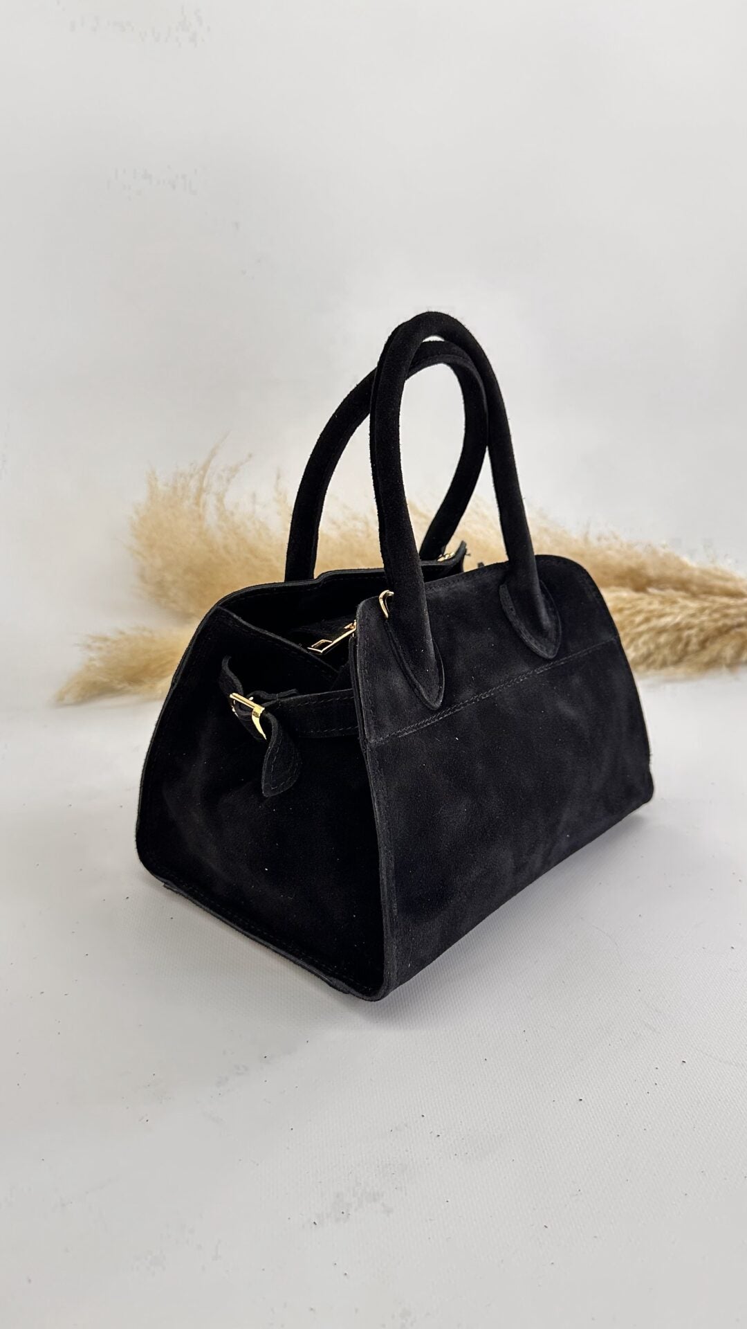 MINI BAULETTO SCAMOSCIATO NERO