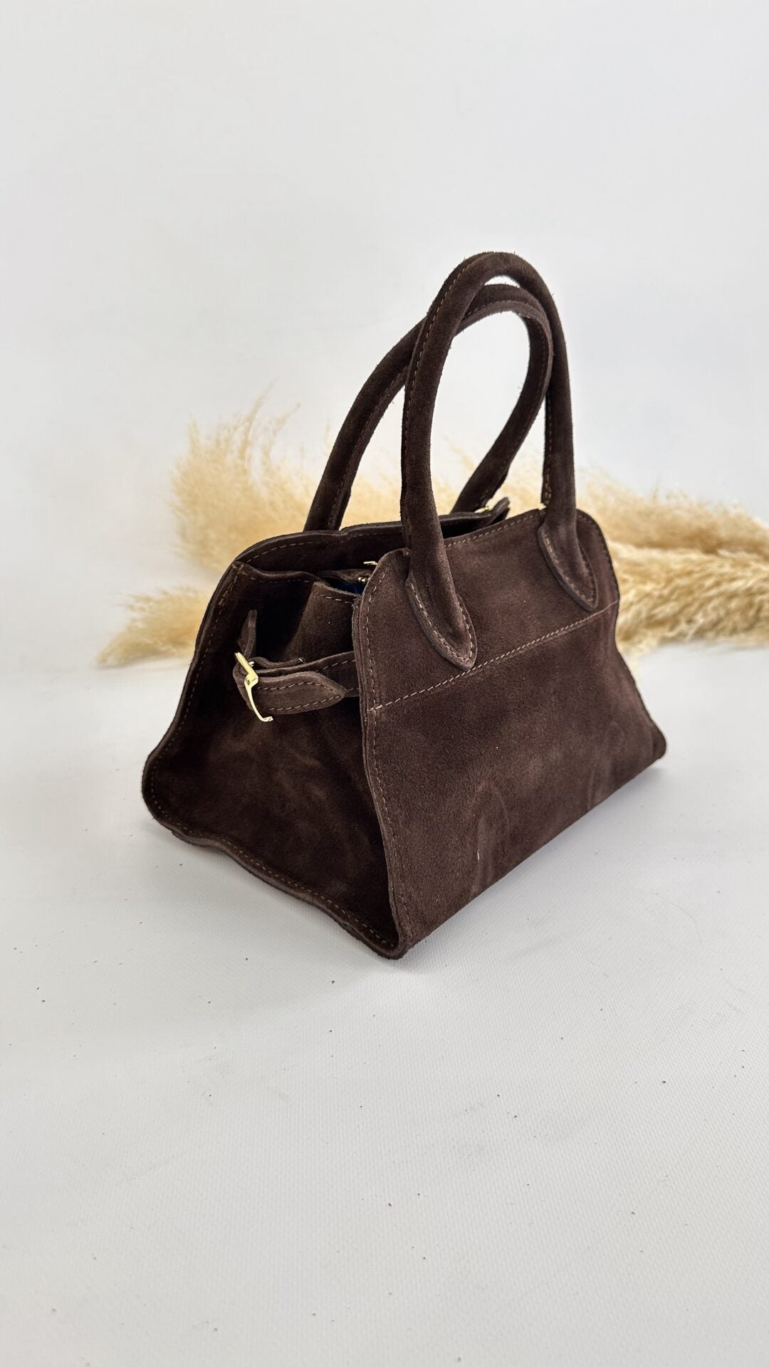 MINI BAULETTO SCAMOSCIATO MARRONE