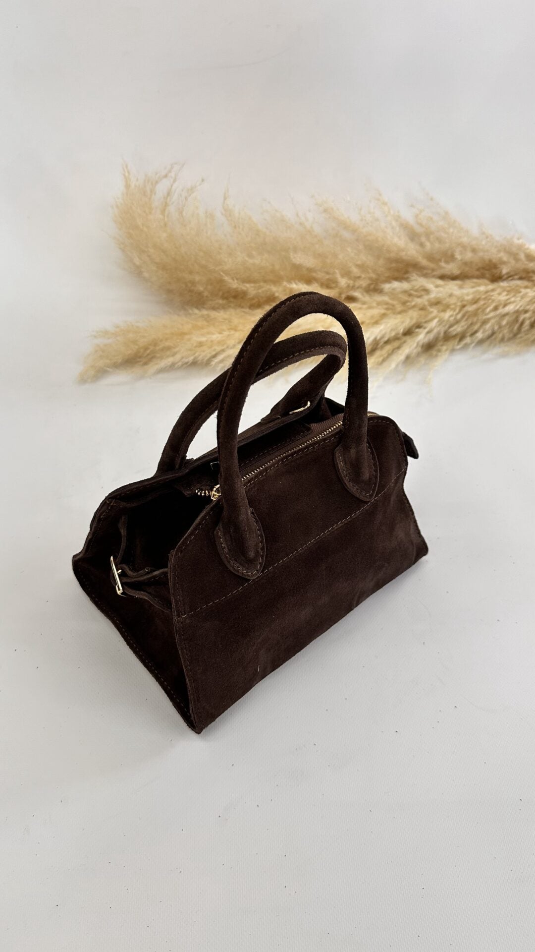 MINI BAULETTO SCAMOSCIATO MARRONE