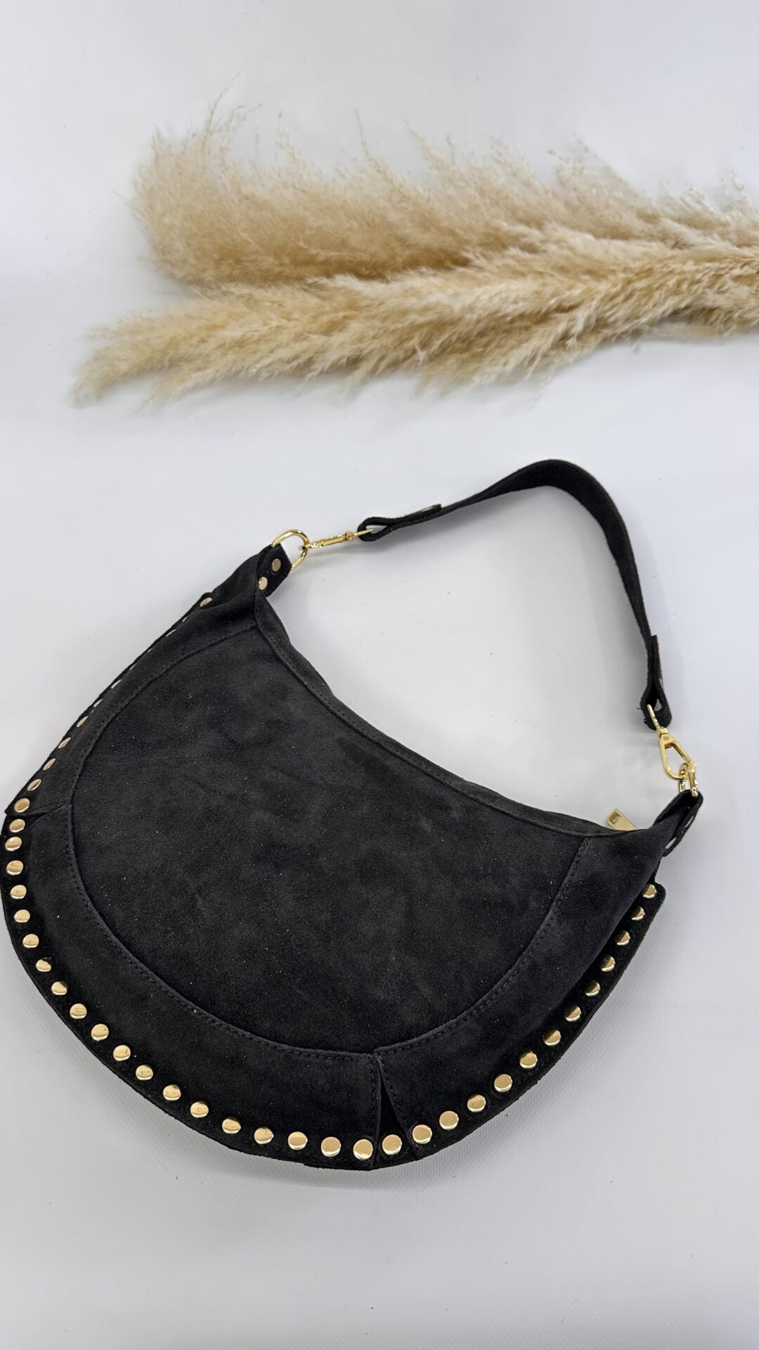 BORSA MOON CON BORCHIE NERA