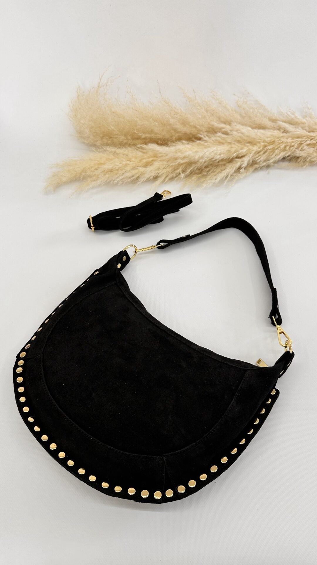 BORSA MOON CON BORCHIE NERA
