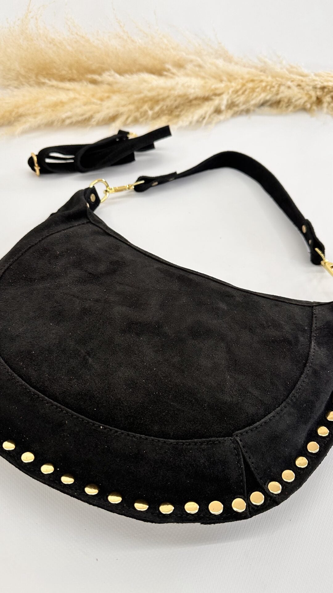 BORSA MOON CON BORCHIE NERA