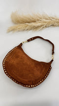 BORSA MOON CON BORCHIE CAMEL