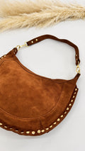 BORSA MOON CON BORCHIE CAMEL