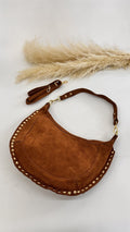 BORSA MOON CON BORCHIE CAMEL