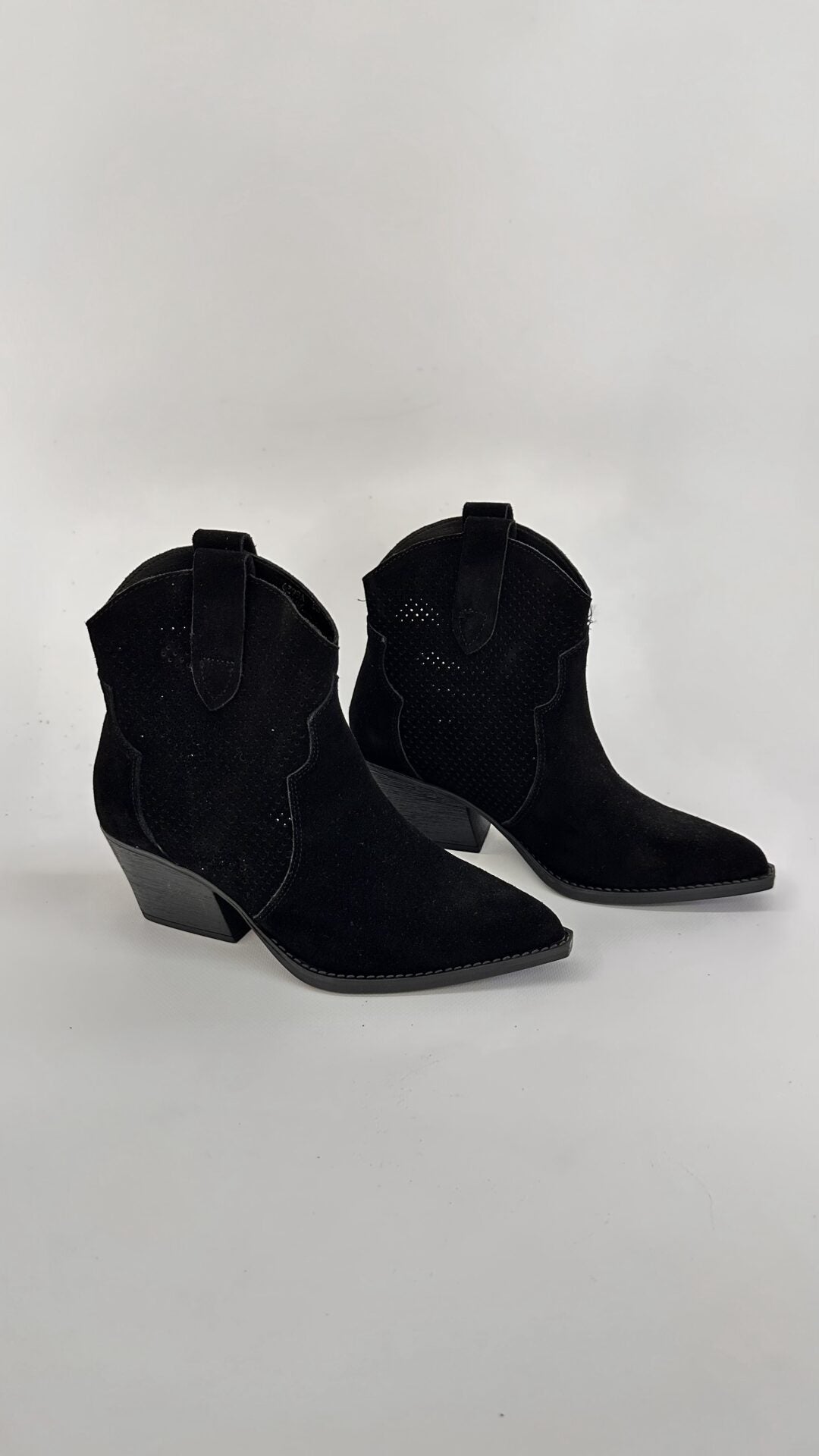 TEXANO BASSO TRAFORATO SCAMOSCIATO NERO