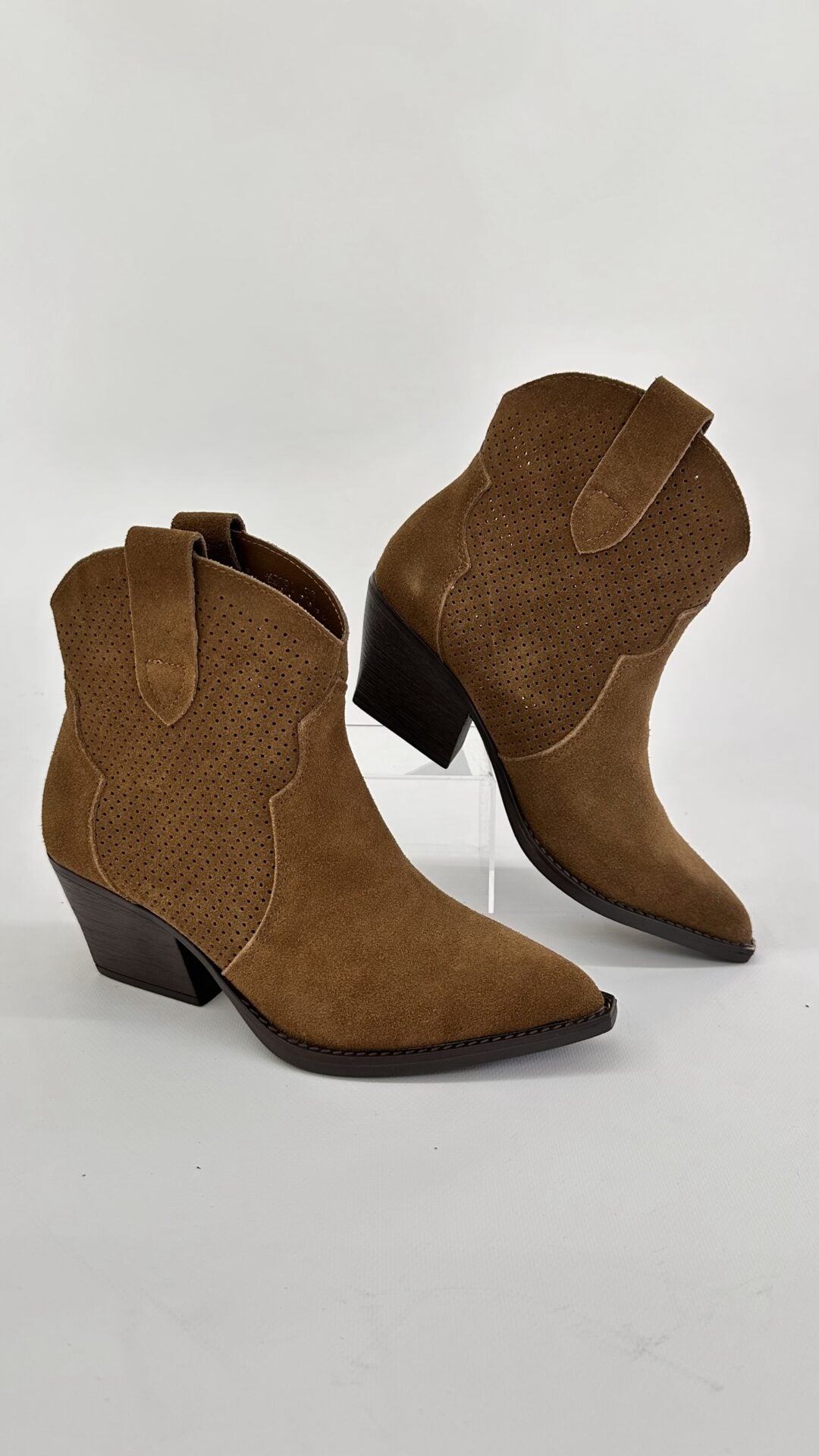 TEXANO BASSO TRAFORATO SCAMOSCIATO CAMEL