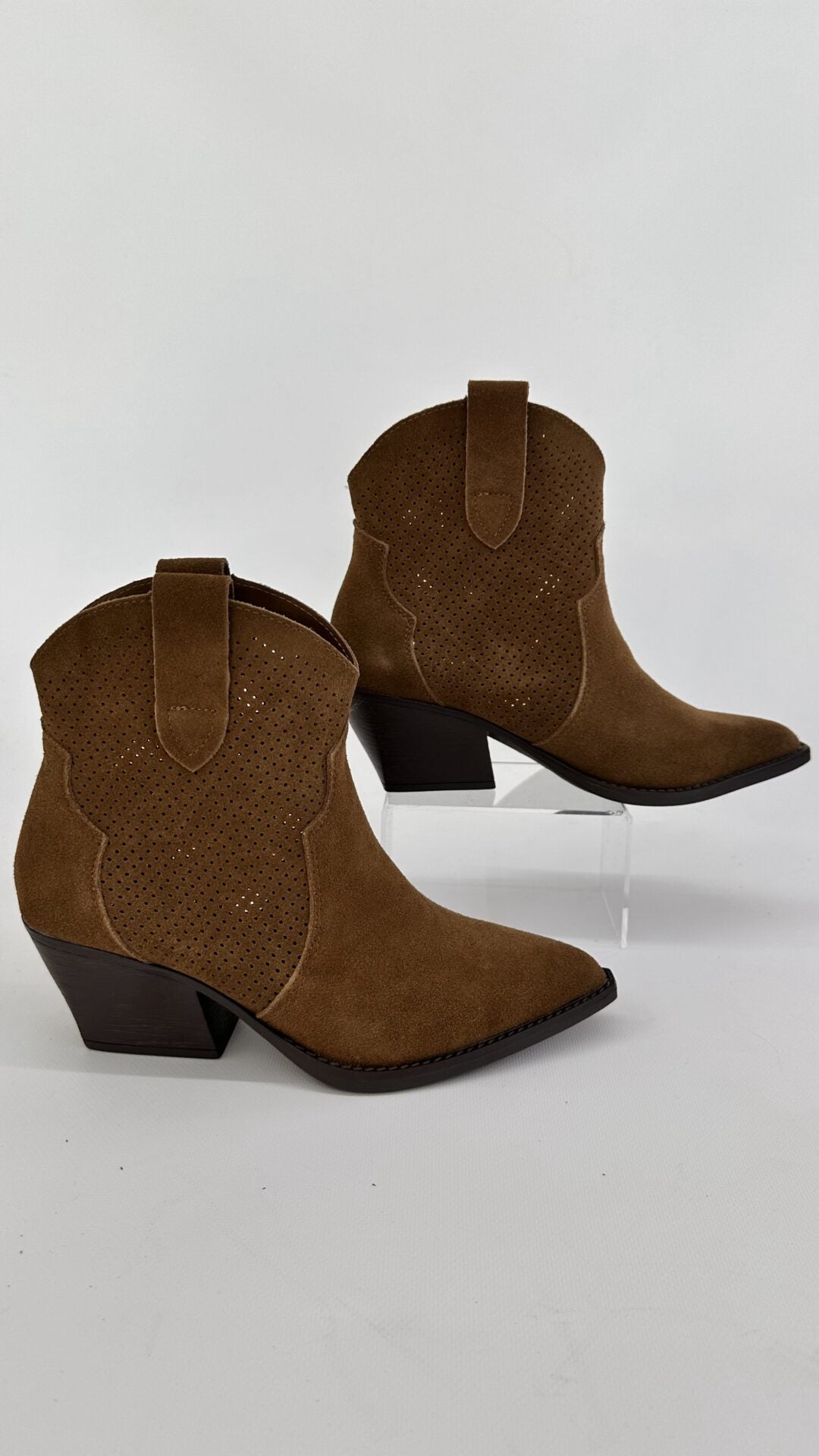 TEXANO BASSO TRAFORATO SCAMOSCIATO CAMEL
