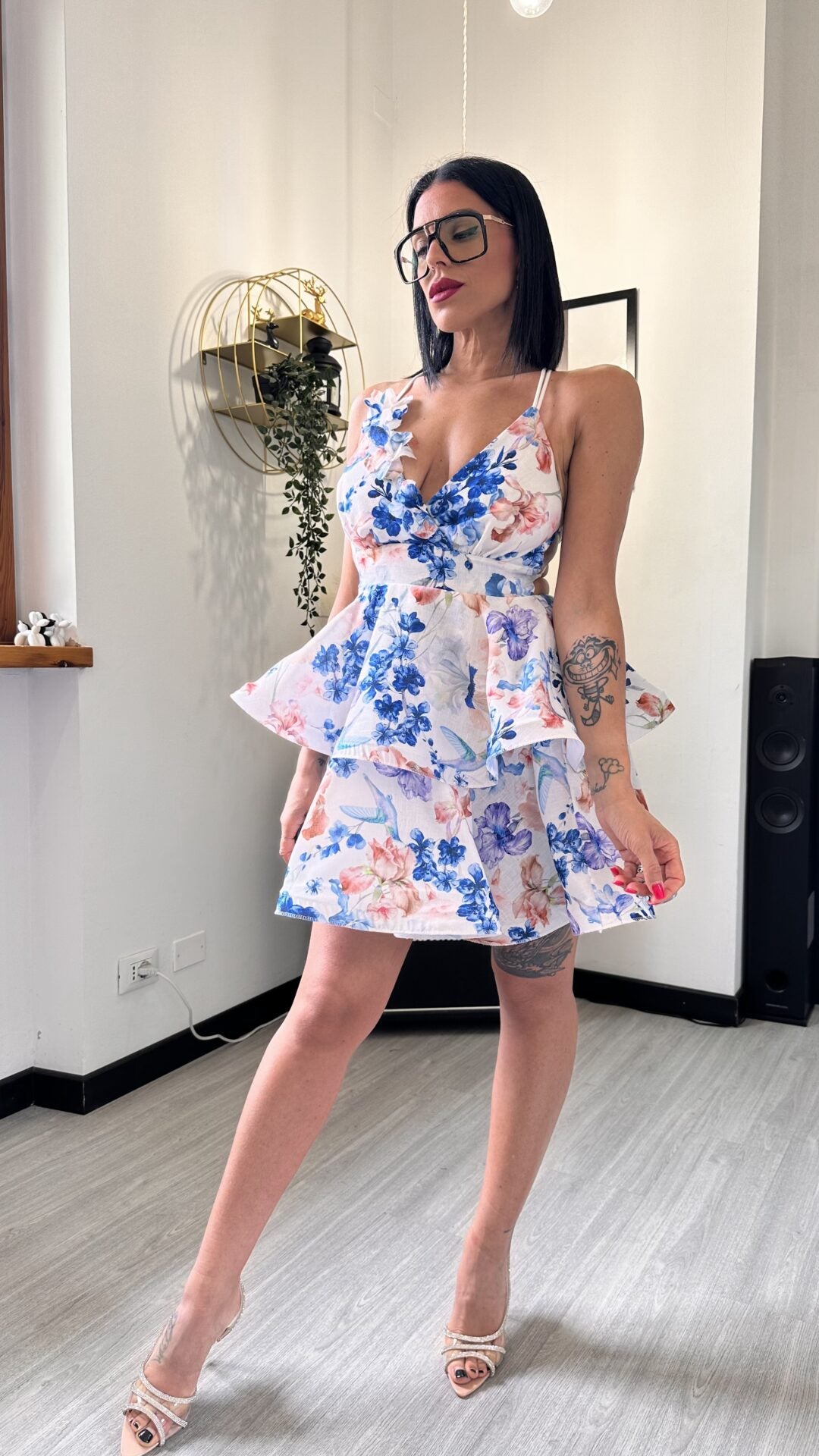 ABITO FLOREALE BLU