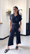 COORDINATO CAMICIA CON NODO NERO