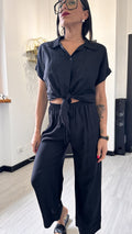 COORDINATO CAMICIA CON NODO NERO