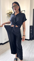 COORDINATO CAMICIA CON NODO NERO