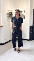 COORDINATO CAMICIA CON NODO NERO