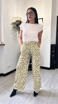 PANTALONE LEOPARDATO VERDE MORBIDO