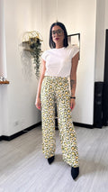 PANTALONE LEOPARDATO VERDE MORBIDO
