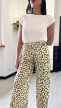 PANTALONE LEOPARDATO VERDE MORBIDO