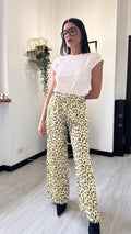 PANTALONE LEOPARDATO VERDE MORBIDO