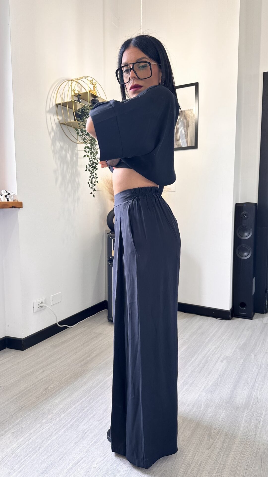 COORDINATO IN VISCOSA NERO