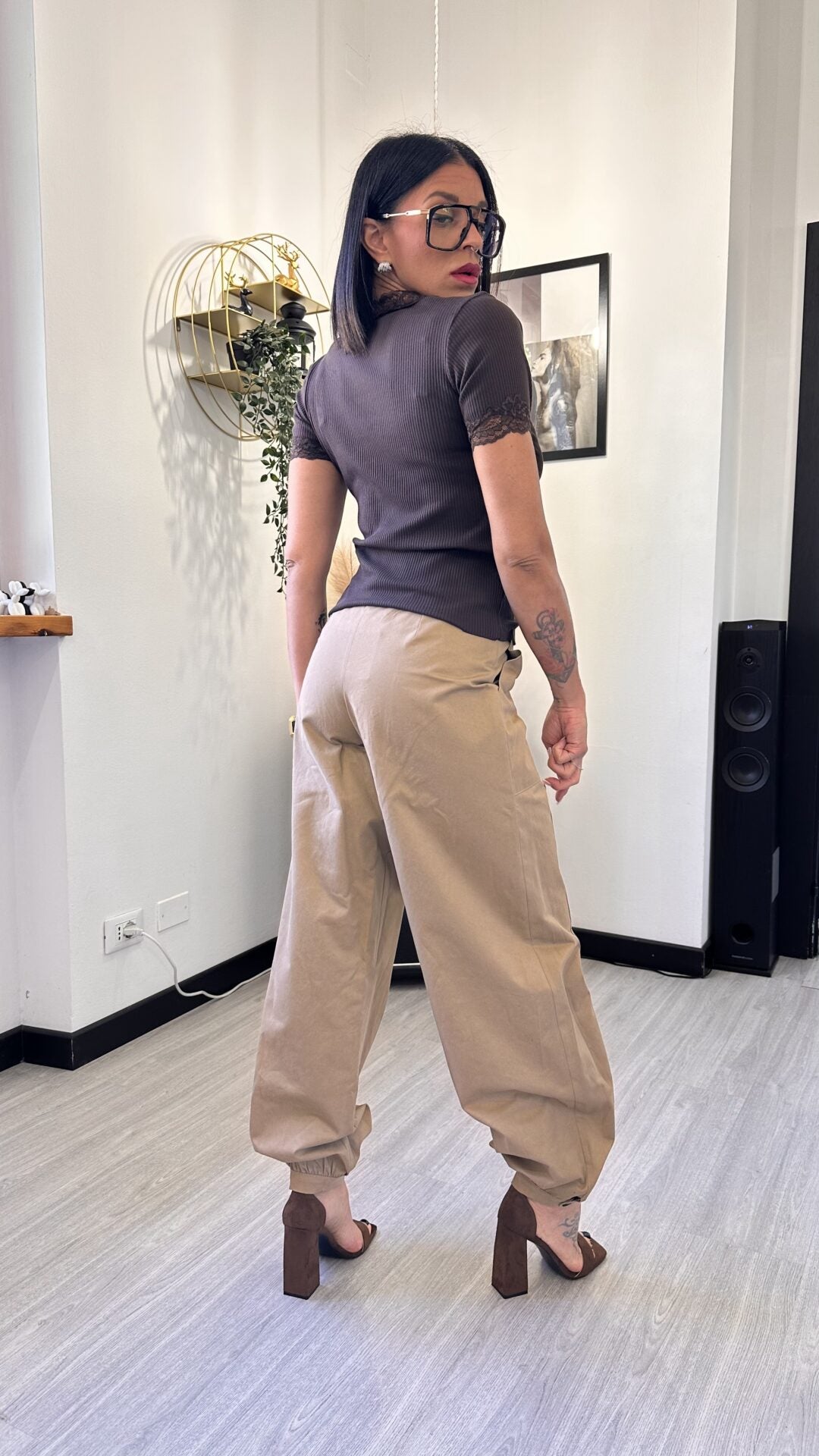 PANTALONE CARGO MARRONE