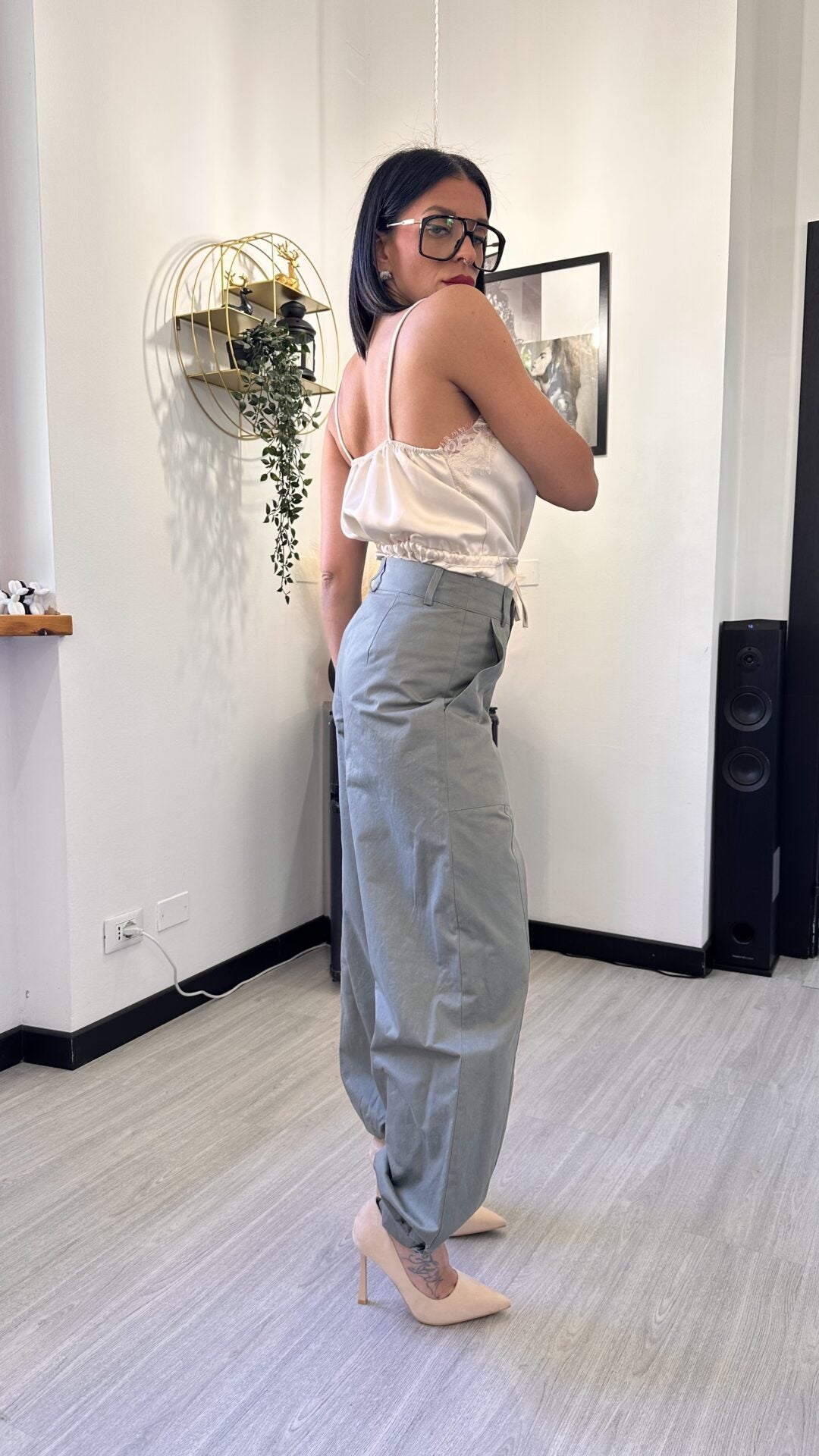 PANTALONE CARGO GRIGIO (S)