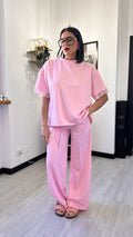 T-SHIRT APERTA SUL RETRO ROSA