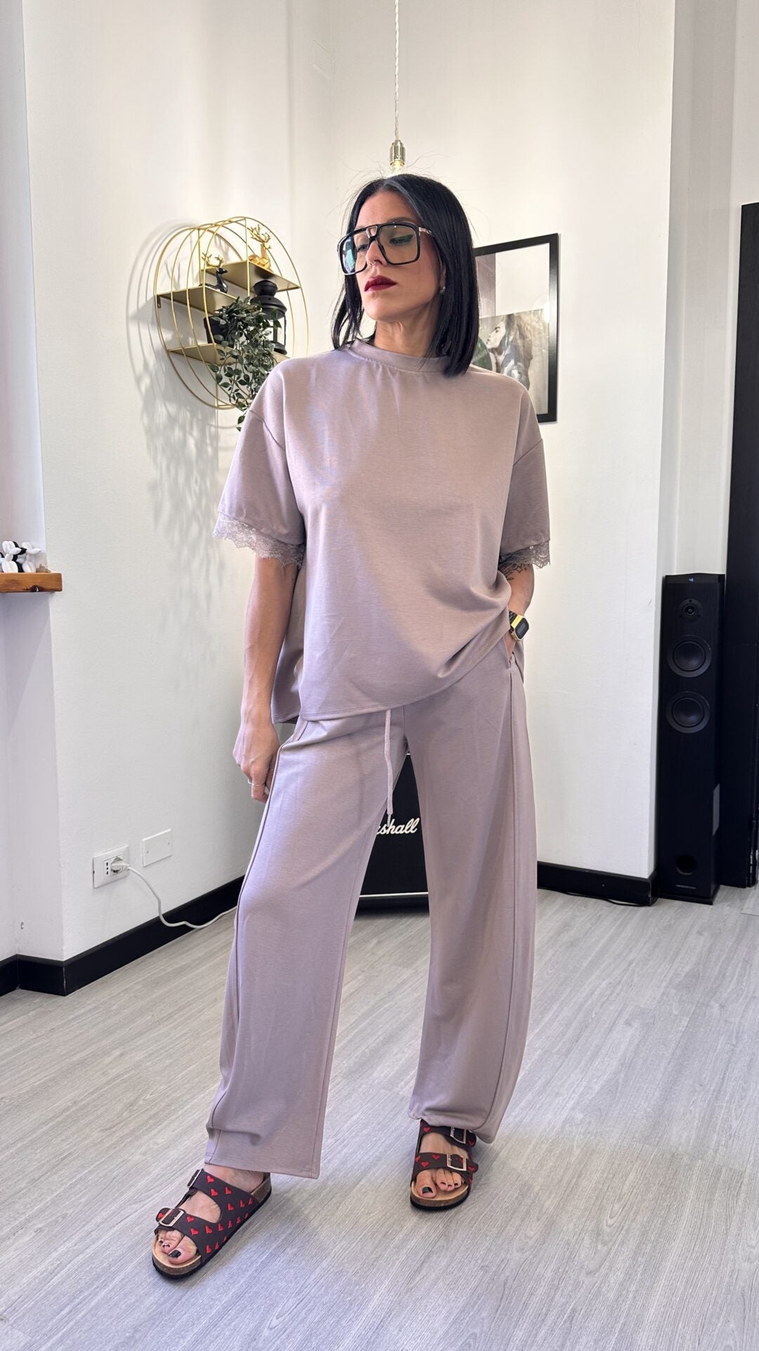 PANTALONE TUTA BAGGY FANGO