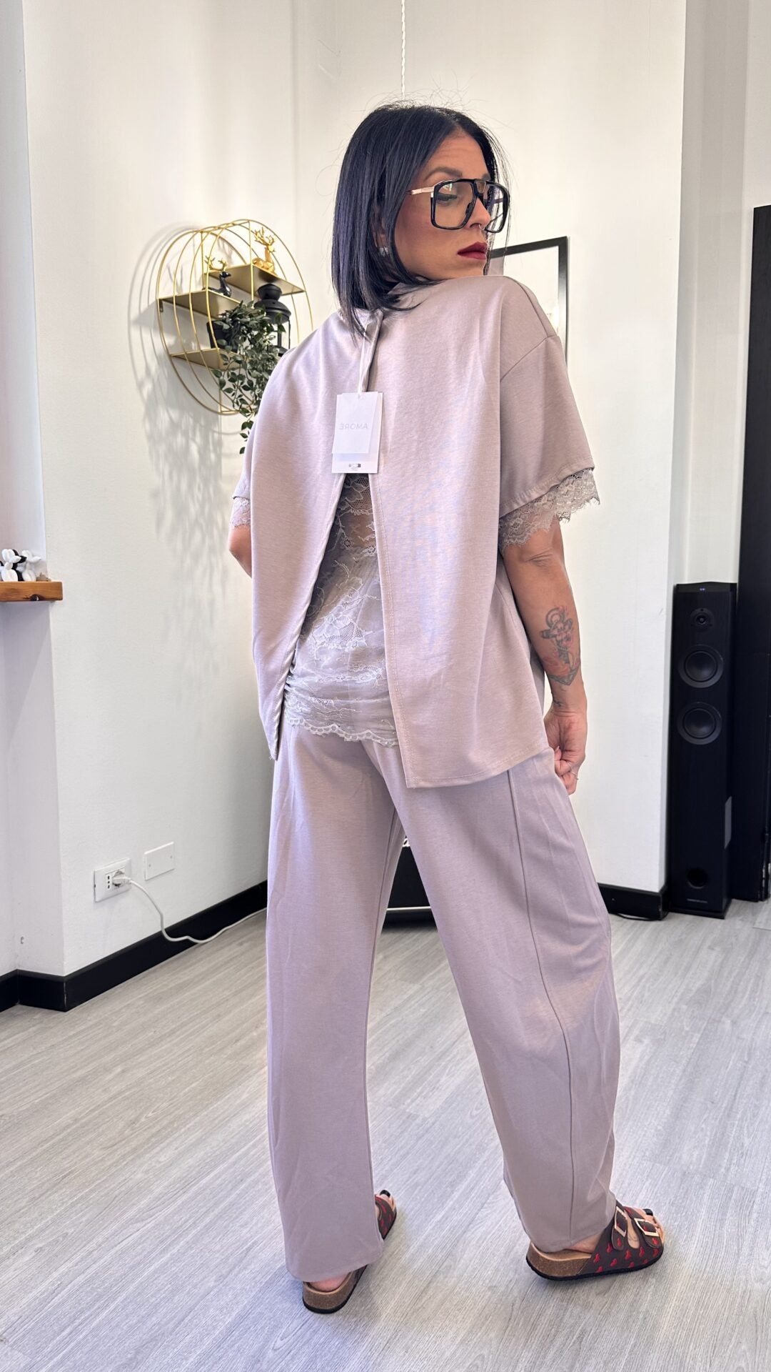 PANTALONE TUTA BAGGY FANGO