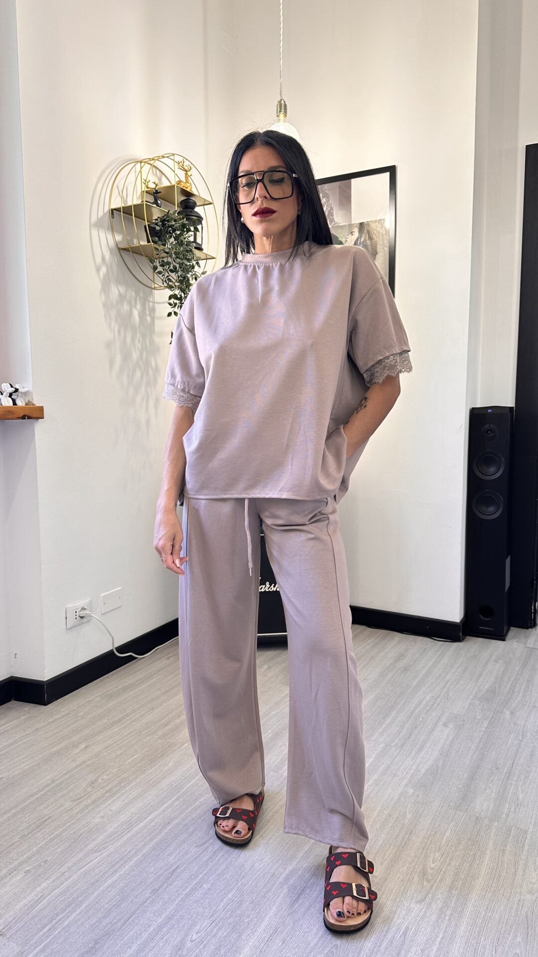 PANTALONE TUTA BAGGY FANGO