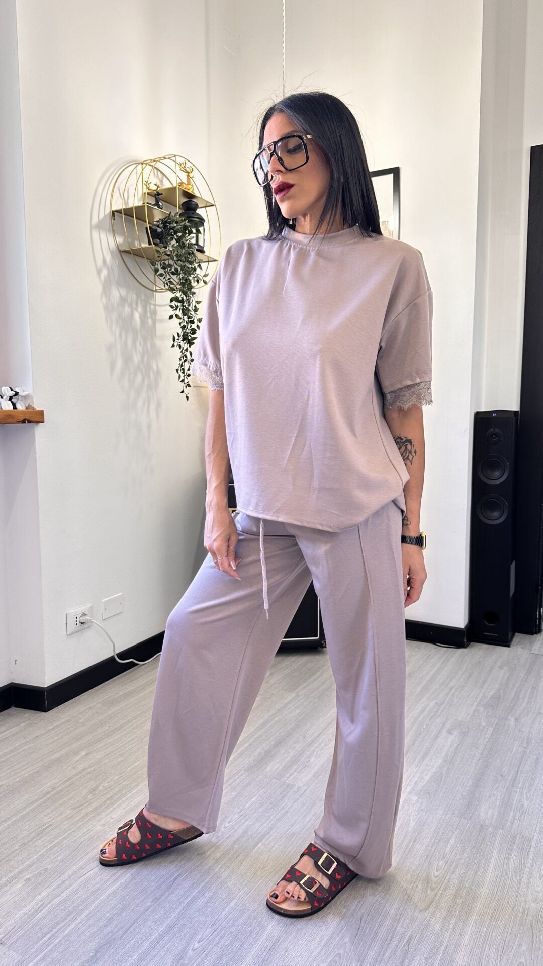 PANTALONE TUTA BAGGY FANGO