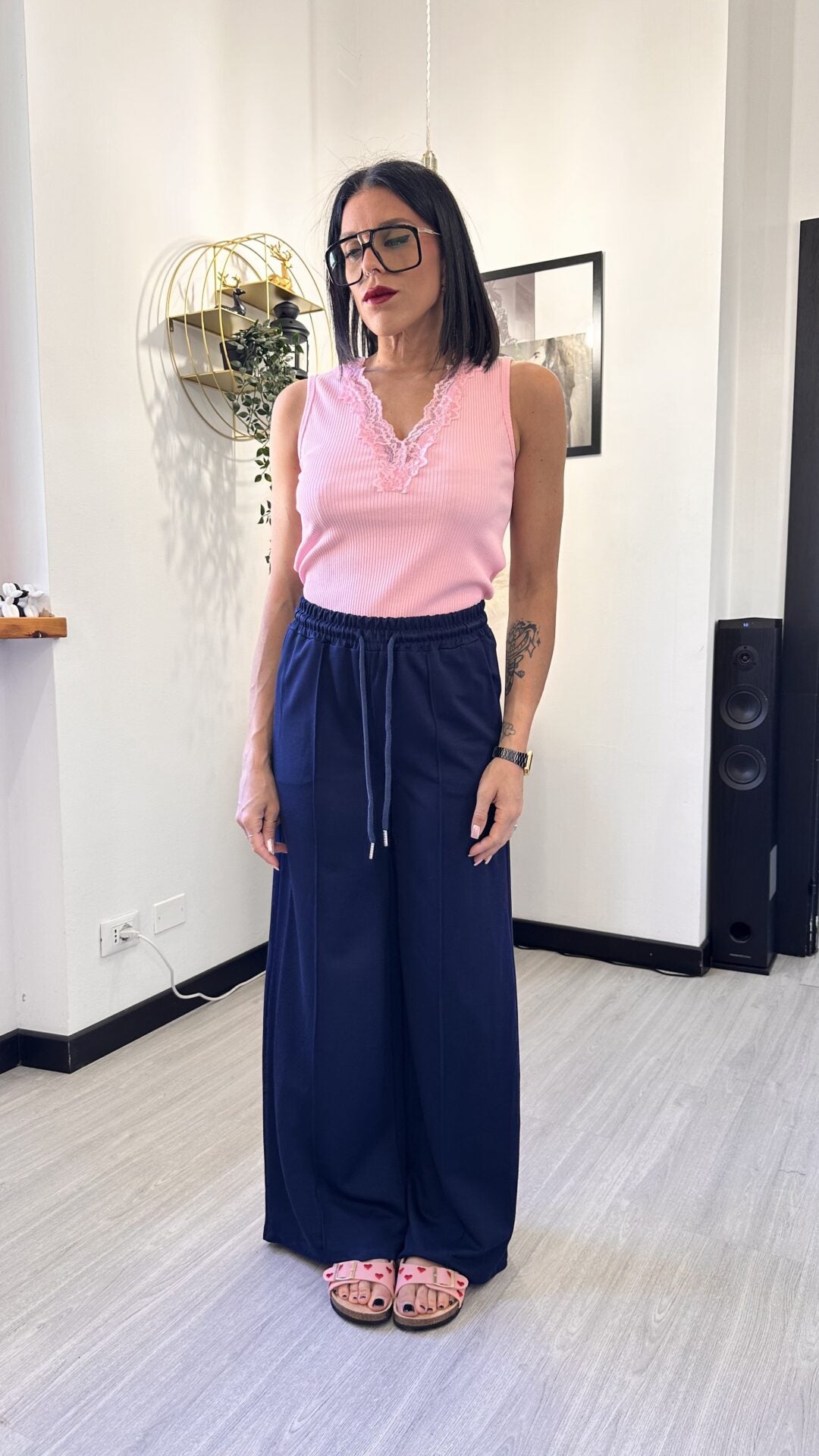 PANTALONE TUTA PALAZZO BLU