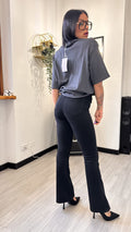 T-SHIRT GRIGIA SCURA OVERSIZE