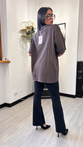 T-SHIRT MARRONE OVERSIZE