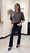 T-SHIRT MARRONE OVERSIZE