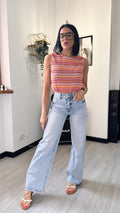 0028 JEANS A PALAZZO CHIARO