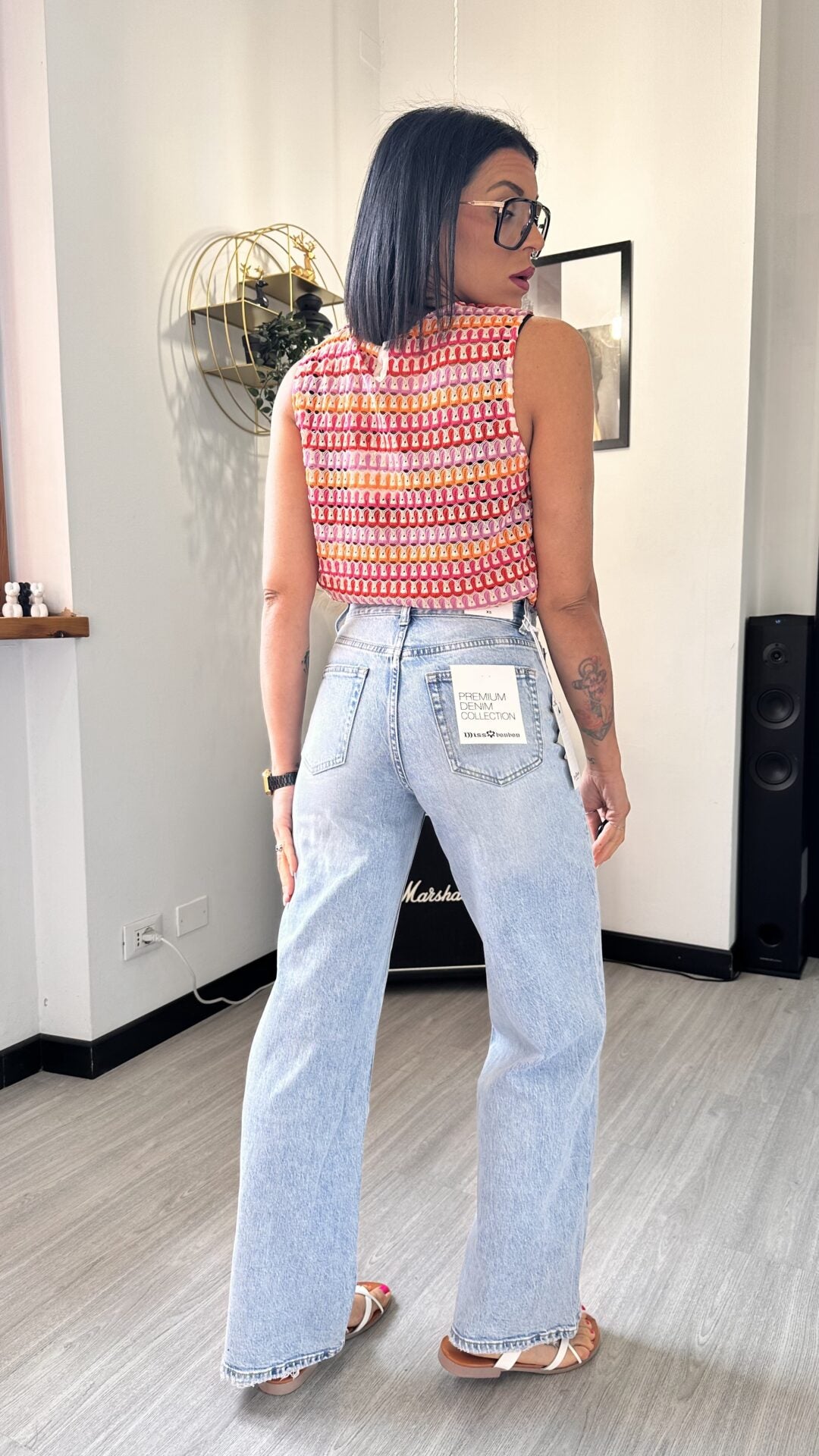 0028 JEANS A PALAZZO CHIARO