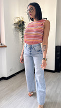 0028 JEANS A PALAZZO CHIARO