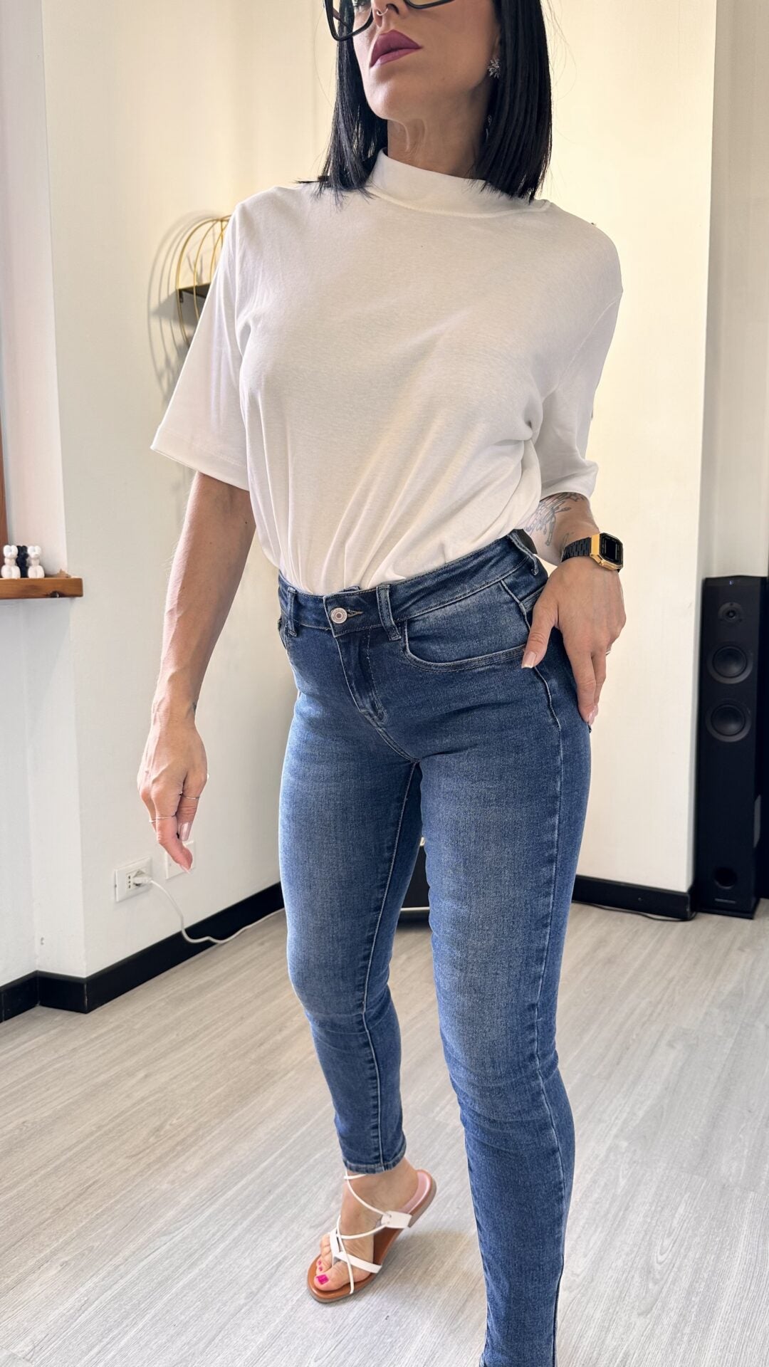2852 JEANS SKINNY SCURO