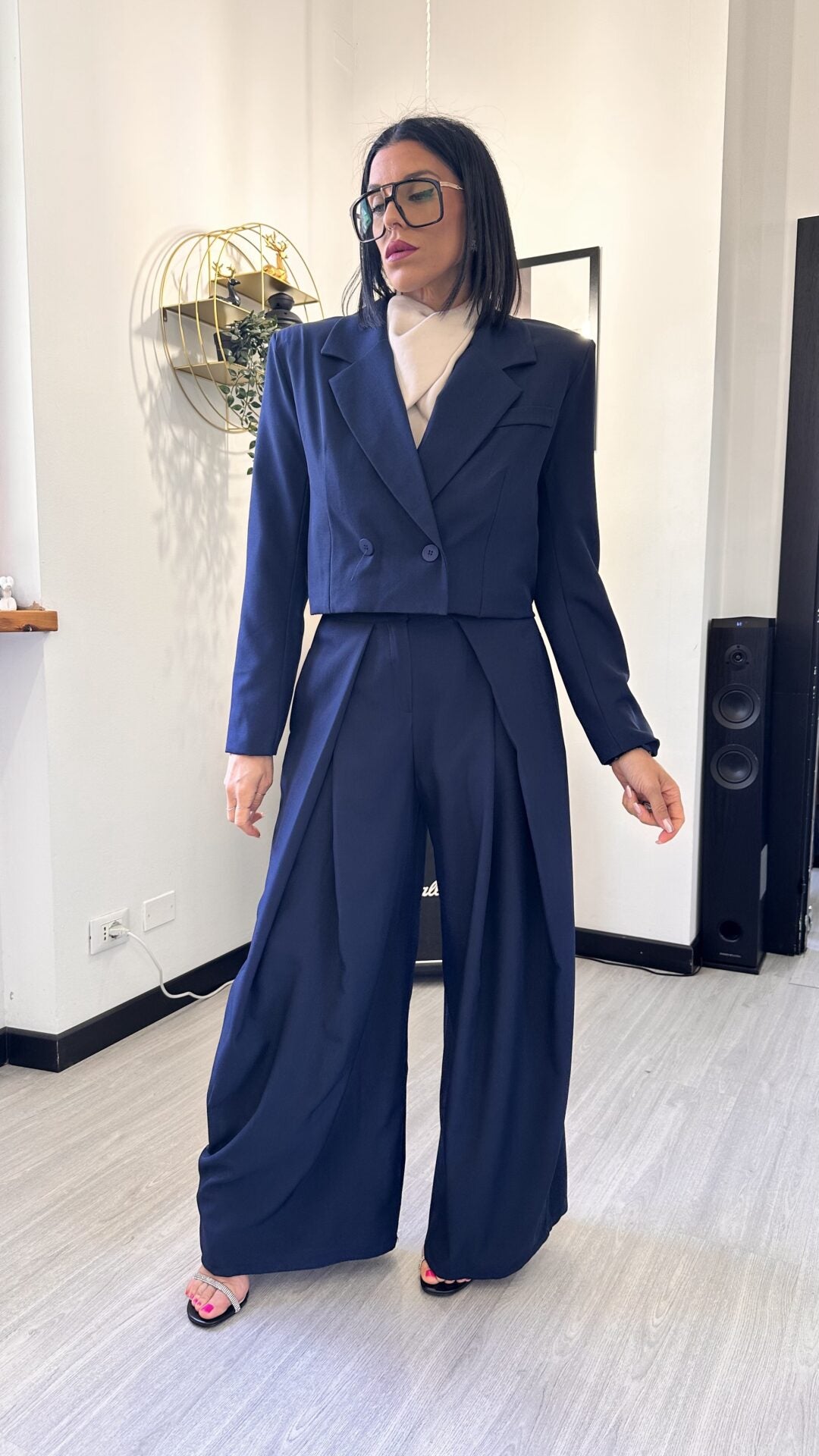 COORDINATO BLU GIACCA PANTALONE