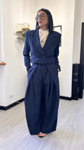 COORDINATO BLU GIACCA PANTALONE