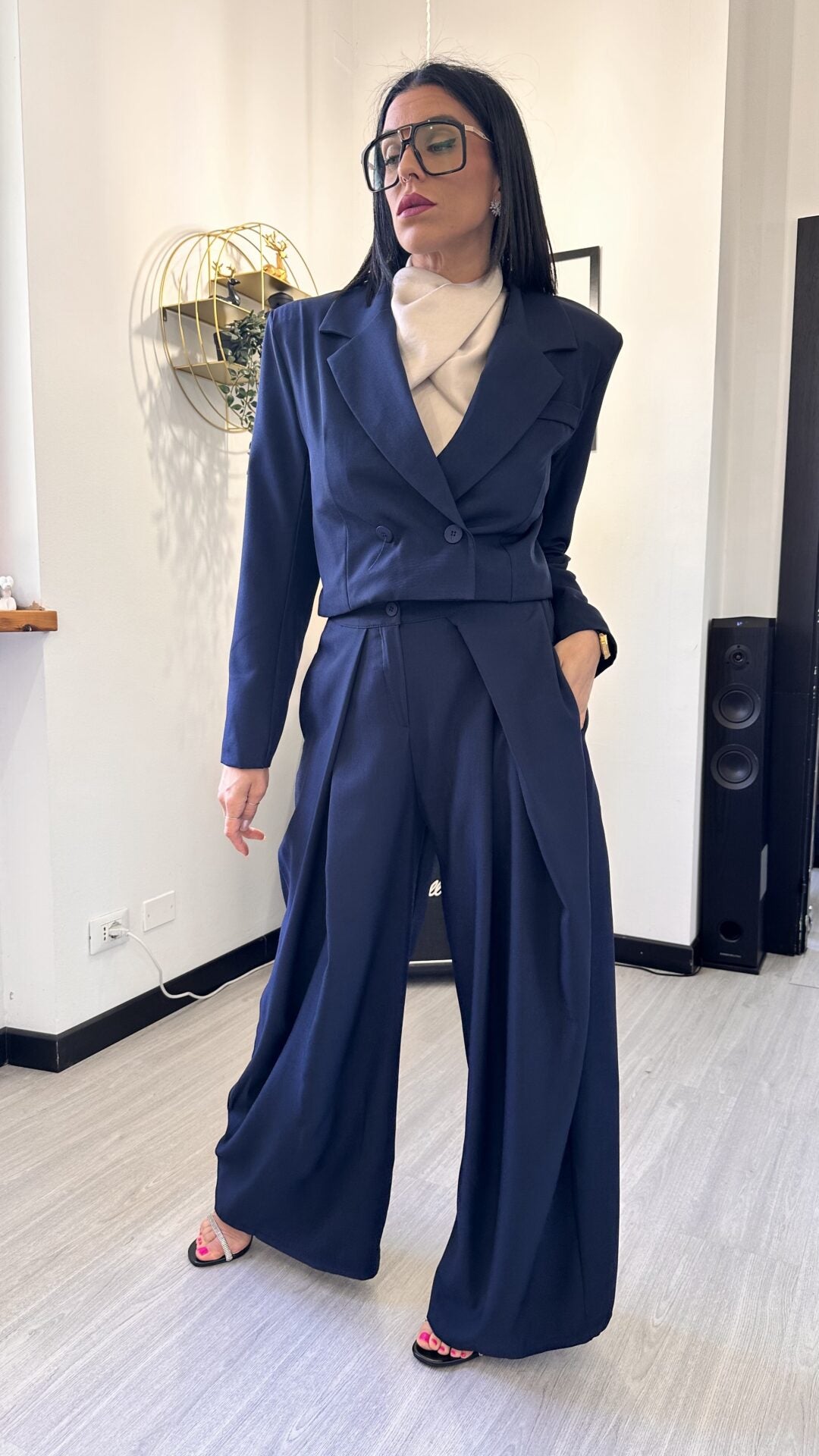 COORDINATO BLU GIACCA PANTALONE