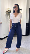 PANTALONE TUTA BAGGY BLU
