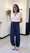 PANTALONE TUTA BAGGY BLU