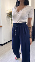 PANTALONE TUTA BAGGY BLU
