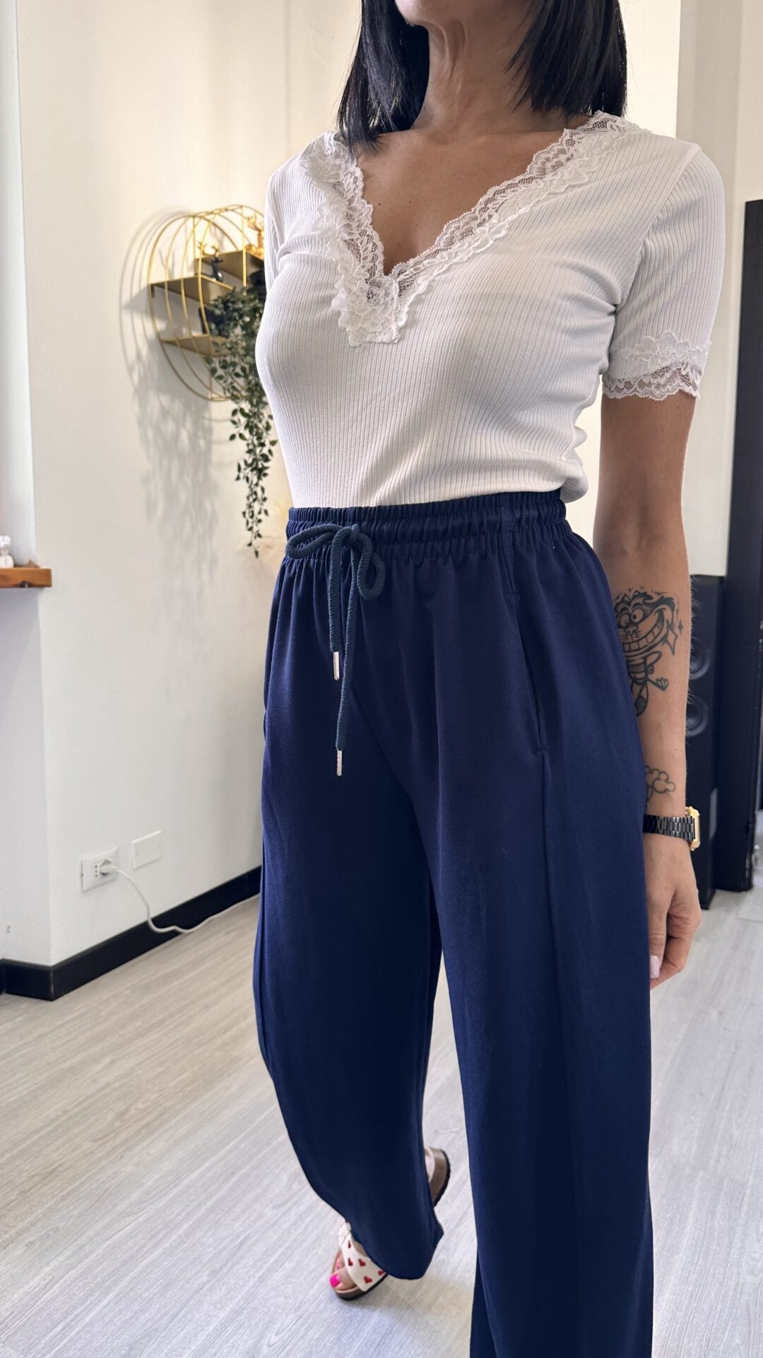 PANTALONE TUTA BAGGY BLU