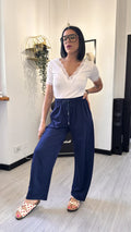 PANTALONE TUTA BAGGY BLU
