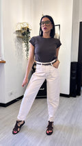 JEANS CON CINTURA PANNA